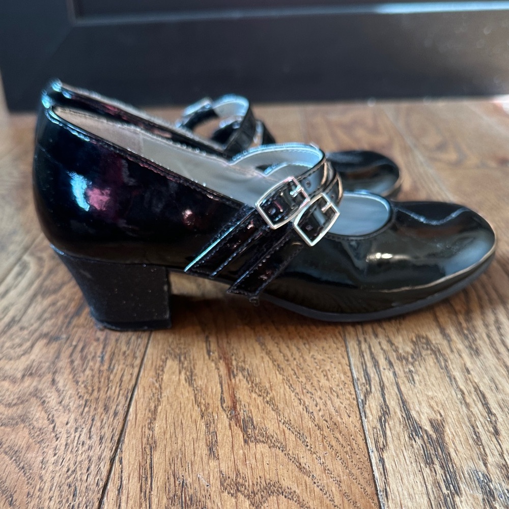 Black Patent Leather Mary Jane Heels